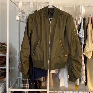 Topshop army green bomber jacket